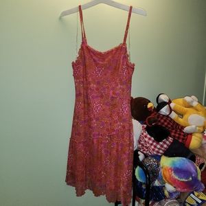 Trippy pink floral dress